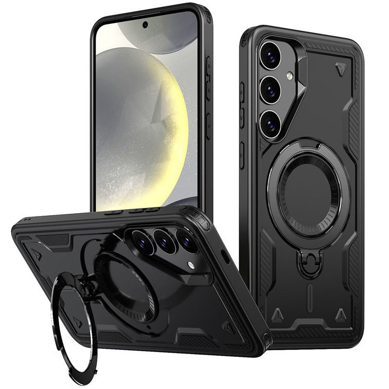 Reiko 360¡ã Rotating Magnetic Versatile Stand Black Compatible with  SAMSUNG A17 5G ,SKU:PC73-SAMA17-5GBK
